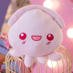 New La compagnie de la peluche Peluche pieuvre rose expressive