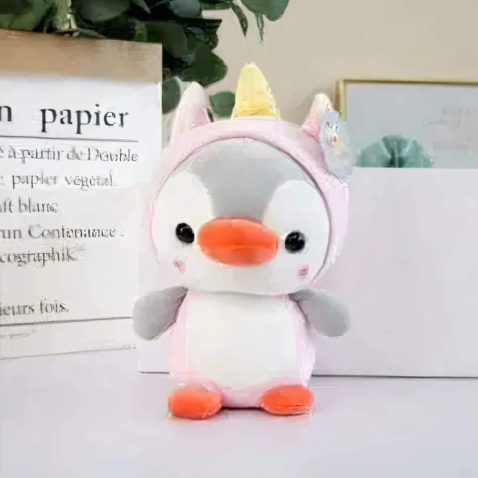 La compagnie de la peluche Peluche pingouin magique licorne douce peluche câline