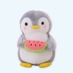 New La compagnie de la peluche Peluche pingouin pastèque douce doudou hiver enfant