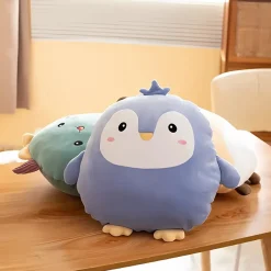 Sale La compagnie de la peluche Peluche pingouin ronde douce enfant hiver câlin