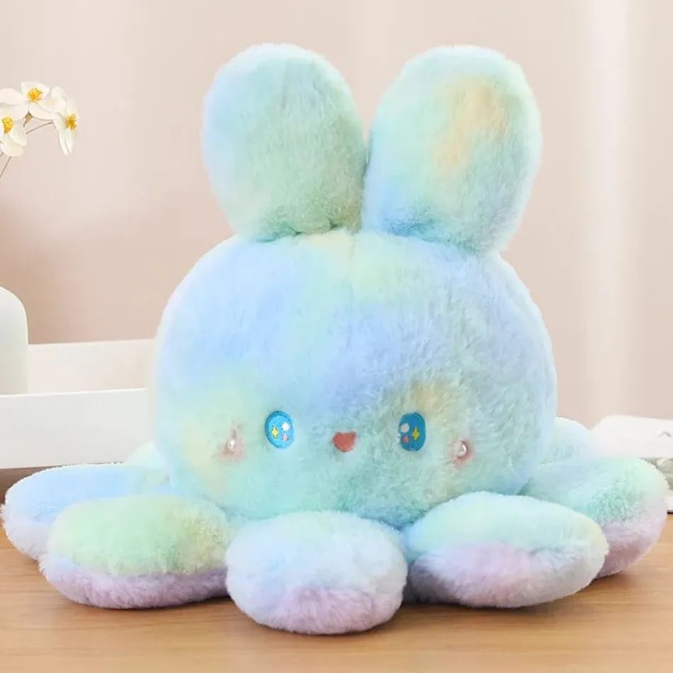 Clearance La compagnie de la peluche Peluche réversible aux grandes oreilles douce et coloré