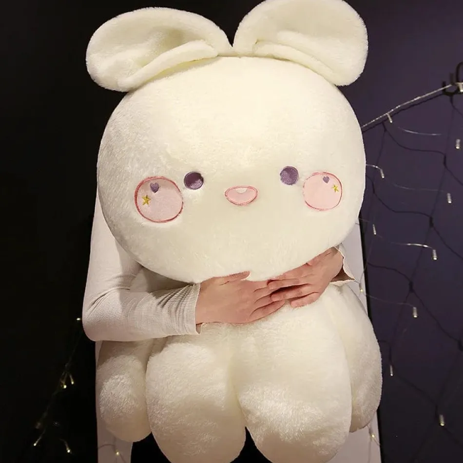 Clearance La compagnie de la peluche Peluche réversible lapin blanc