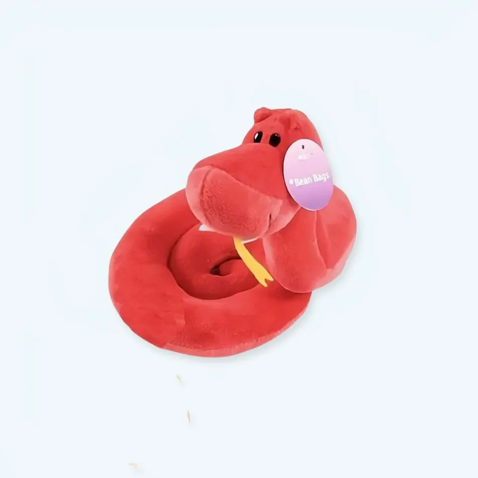 Hot La compagnie de la peluche Peluche serpent rouge doux sonore câlin enfant