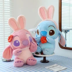 Hot La compagnie de la peluche Peluche Stitch bleu aux oreilles de lapin