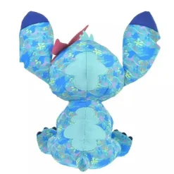 Discount La compagnie de la peluche Peluche Stitch bleu clair avec une fleur rose