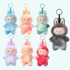 Sale La compagnie de la peluche Peluche style Labubu porte-clef coloré