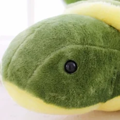 La compagnie de la peluche Peluche tortue douce verte et jaune