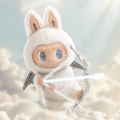 Sale La compagnie de la peluche Peluche type Labubu ange blanc Zimomo