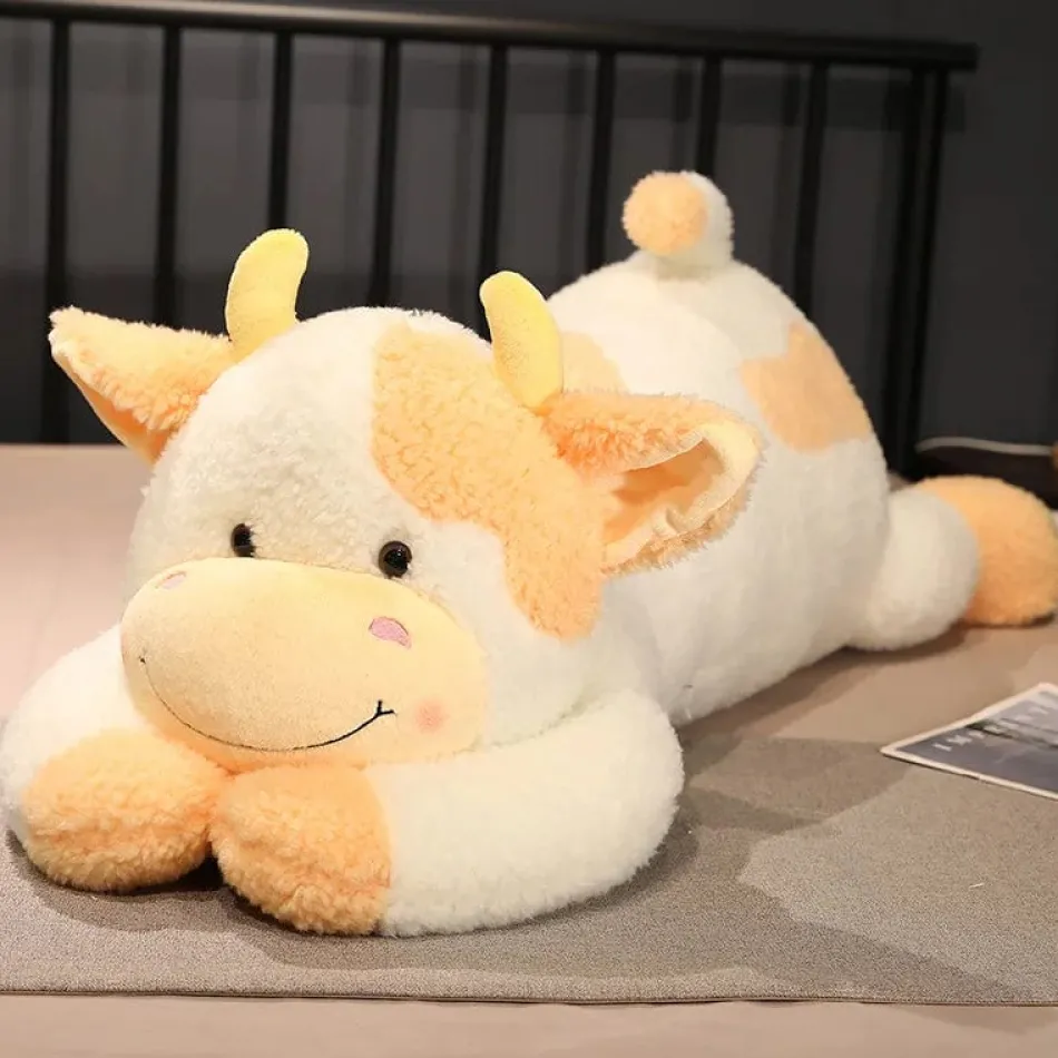 Best La compagnie de la peluche Peluche vache géante et colorée