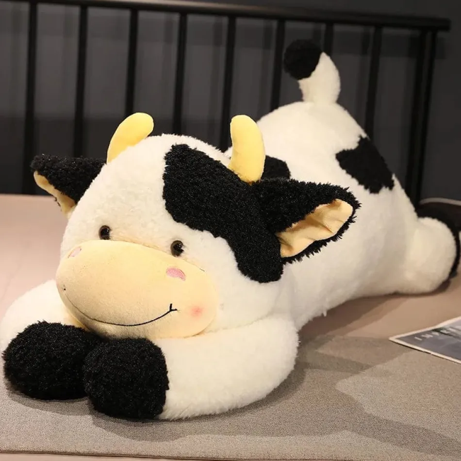 Best La compagnie de la peluche Peluche vache géante et colorée