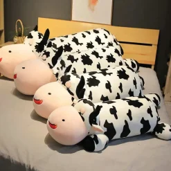 Best La compagnie de la peluche Peluche vache géante noire et blanche
