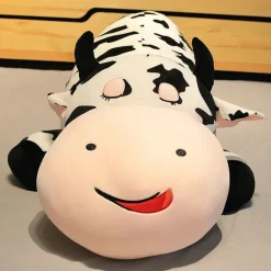 Best La compagnie de la peluche Peluche vache géante noire et blanche