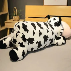 Best La compagnie de la peluche Peluche vache géante noire et blanche