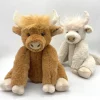 Best La compagnie de la peluche Peluche vache highland blanche avec couronne de fleurs